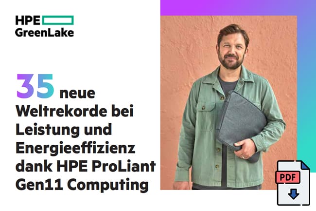 Infographic - 35 neue Weltrekorde bei Leistung und Energieeffizienz mit HPE ProLiant Gen11 Computing